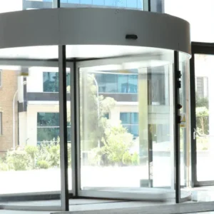 درب اتوماتیک گردان تمام شیشه METAXDOOR مدل GL30-SA